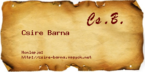 Csire Barna névjegykártya
